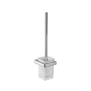 Trend 0215.001.00 Wall Mounted Toilet Brush Holder in Polished Chrome, Satin Crystal Glass Holder