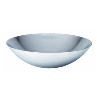 BL 440C Round Vessel Bathroom Sink in Stainless Steel, 17.3"