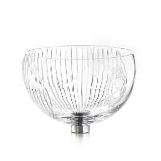 Bordeaux 679 Round Hand-Cut Clear Crystal Vessel Bathroom Sink, 15.0"