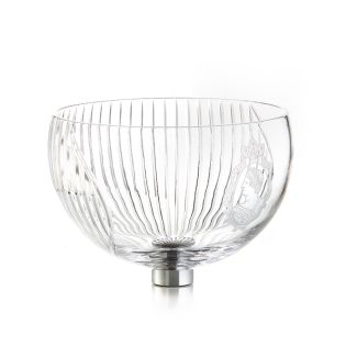 Bordeaux 680 Round Hand-Cut Clear Crystal Vessel Bathroom Sink, 15.0"