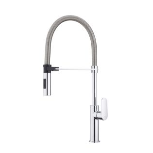 Candy CA 179 Single Hole Kitchen Faucet in Polished Chrome, with Two-Spray Hand Shower