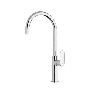 Candy CA 180 Single Hole Kitchen Faucet in Polished Chrome, with Swivel Spout