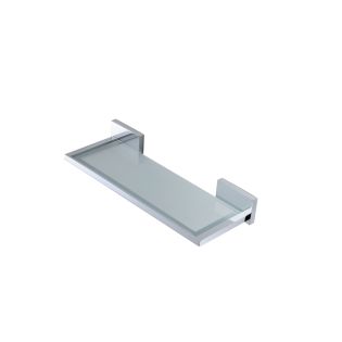 Carmel 2670-71 Wall Mounted Frosted Glass Bathroom Shelf, Polished Chrome