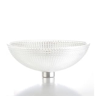 Crystal 678 Round Hand-Cut Clear Crystal Vessel Bathroom Sink, 16.9"
