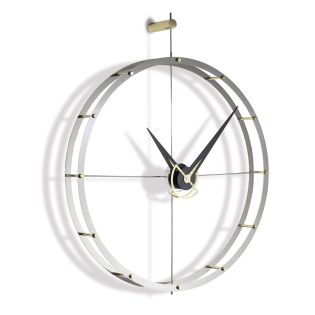 Dob O Wall Clock, Walnut and Steel