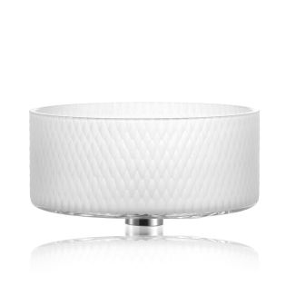 Emilie 711 Round Hand-Cut Opaque Crystal Vessel Bathroom Sink, 14.4"