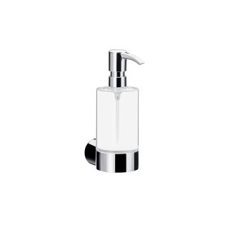 Fino 8421.001.01 Wall Mounted Clear Crystal Glass Soap Dispenser, Polished Chrome Pump