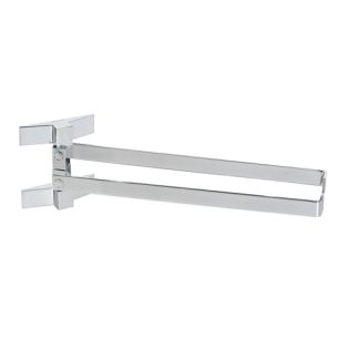 Lem 6206 Adhesive Double Swivel Towel Bar in Polished Chrome, 11.8"