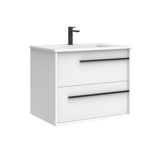 Lotus C70W Wall Mounted / Floating Bathroom Vanity, Includes Integrated Ceramic Sink, 28.0"