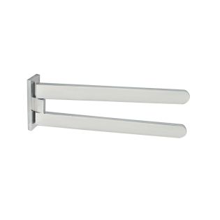 Materia 6006KK Adhesive Double Swivel Towel Bar in Polished Chrome, 12.2"