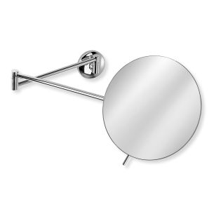 Mevedo 5588 Round Wall Mounted Two-Arm Magnifying Makeup Mirror in Polished Chrome, 3x Magnification