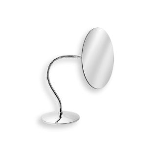 Mevedo 5592 Round Freestanding Flexible Gooseneck Magnifying Makeup Mirror in Polished Chrome