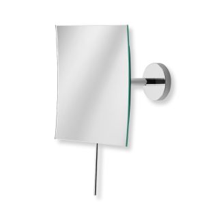 Mevedo 5595 Square Wall Mounted Fixed Arm Magnifying Makeup Mirror in Polished Chrome, 3x Magnification