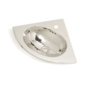 Mini Seychelles 3024 Corner Metal Wall Mounted Bathroom Sink, 22.0"