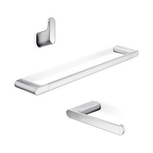 Mito A2099 Bathroom Hardware Accessory Set in Polished Chrome, Includes 19.3" Towel Bar, Toilet Paper Holder and Bathroom Hook