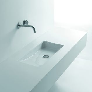 Om in 68 Ceramic Undermount Bathroom Sink, 26.8"