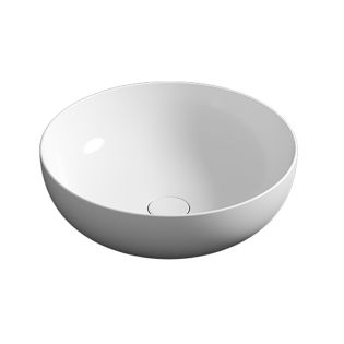 Pod 45R Round Ceramic Vessel Bathroom Sink, 17.7"