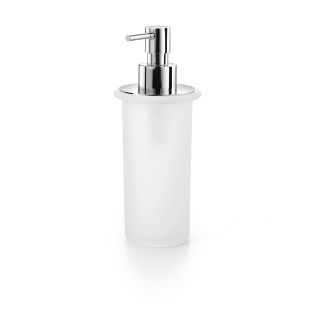 Saon 55006 Freestanding Frosted Glass Soap Dispenser, Polished Chrome Pump