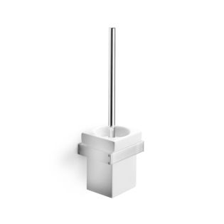 Skuara 52805.09 Wall Mounted Toilet Brush Holder in Polished Chrome, Ceramic Holder