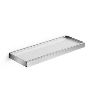 Skuara 52834-38.29 Wall Mounted Frosted Glass Bathroom Shelf, Polished Chrome