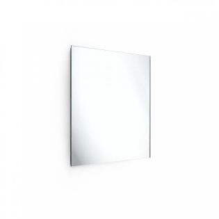 Speci 5633 Square Bathroom Wall Mirror, Stainless Steel Frame, 23.2" x 23.2"