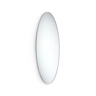 Speci 5652 Oval Bathroom Wall Mirror, Stainless Steel Frame, 17.3" x 39.4"
