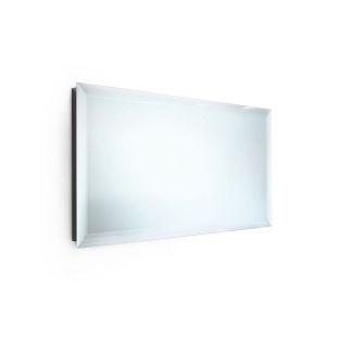 Speci 56689 Rectangular Beveled Edge Bathroom Wall Mirror, Stainless Steel Frame, 39.4" x 23.6"