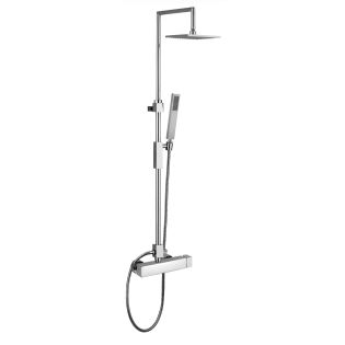 Syno Plus ZCOL 620 Shower System in Polished Chrome, Includes Shower Head, Hand Shower, Slide Bar, and Rough-in Valve