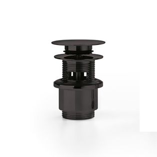 WS Bath Collections WSBC 53991.18 Push Waste Drain in Gloss Black