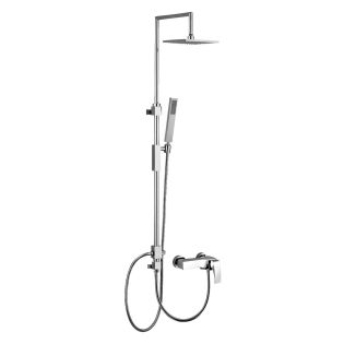 ZCOL 624 Shower System in Polished Chrome, Includes Shower Head, Hand Shower, Slide Bar, and Rough-in Valve