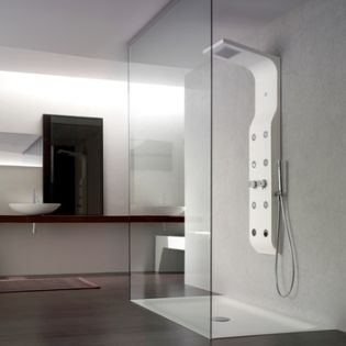 ZeroCube Shower System in Polished Chrome, Includes Shower Head, Hand Shower, Slide Bar, and Rough-in Valve