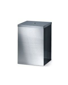 DW 111 Bathroom Wastebasket in Matte Stainless Steel