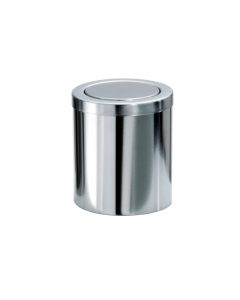 DW 1240 Bathroom Wastebasket in Polished Stainless Steel