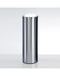 DW 1024 Bathroom Wastebasket in Matte Stainless Steel