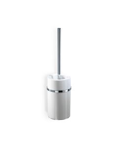 DW 6103 Wall Mounted Toilet Brush Holder in Polished Chrome, Ceramic Holder