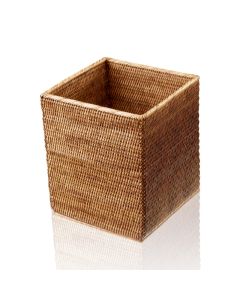 DW BASKET QK Bathroom Wastebasket in Dark Rattan