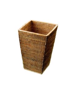 DW BASKET KK Bathroom Wastebasket in Dark Rattan