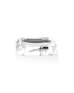 DW KR STS Freestanding Crystal Glass Soap Dish