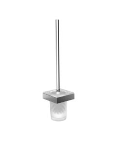 Liaison 1815.001.01 Wall Mounted Toilet Brush Holder in Polished Chrome, Satin Crystal Holder