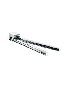 Mundo 3350.001 Double Swivel Towel Bar in Polished Chrome