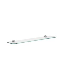 Rondo2 4510.001.60 Wall Mounted Clear Crystal Glass Bathroom Shelf, Polished Chrome, 23.6"