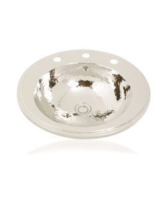 Acapulco 5023 Round Metal Drop-in Bathroom Sink, 19.7"