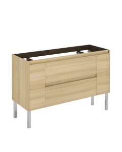 Ambra 120F Base Freestanding Bathroom Vanity, with Chrome Legs, Base Only, 47.4"