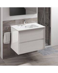 Ambra 60 Wall Mounted / Floating Bathroom Vanity, Includes Integrated Ceramic Sink, 23.8"