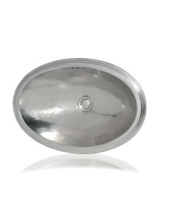 Atlanta 3323 Oval Metal Drop-in Bathroom Sink, 22.4"