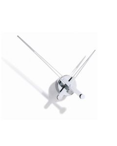 Axi I Wall Clock, Polished Chrome