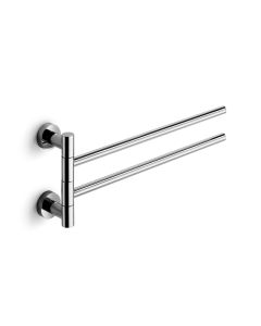 Baketo 52152 Double Swivel Towel Bar in Polished Chrome, 16.3"