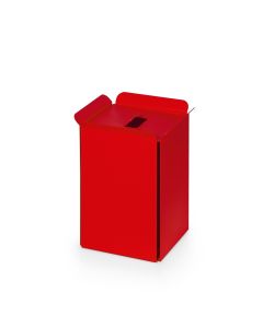 Bandoni 53442 Metal Bathroom Wastebasket in Red