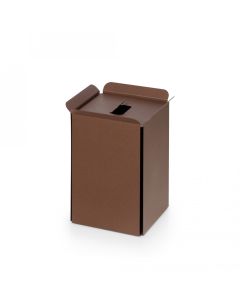 Bandoni 53442 Metal Bathroom Wastebasket in Brown