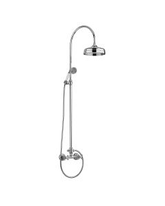 Belinda ZCOL 000 Shower System in Polished Chrome, Includes Shower Head, Hand Shower, Slide Bar, and Rough-in Valve